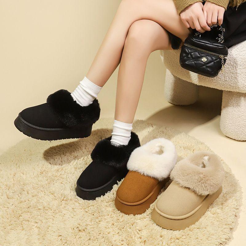 Snow boots, warm short boots, light bread boots, students changed to thickened, cold-resistant and high-value cotton shoes, new winter models