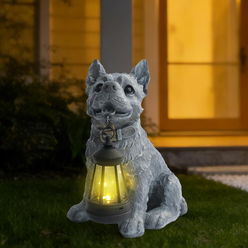 JYL TS/060,Creative Resin Simulation Golden Retriever Statue Solar Light for Garden Corridor Home Decor Lamp