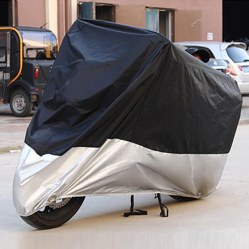 SEAMETAL Motorcycle Cover Motorbike Waterproof Outdoor Storage Bag Heavy Duty Motorcycle Scooter Shelter Protection Cover with Lock Holes