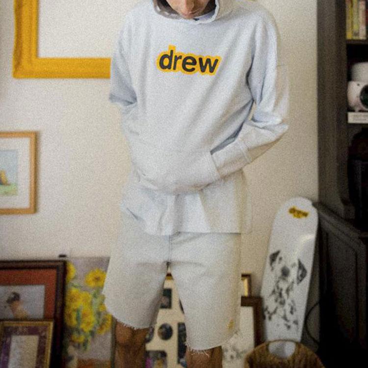 Drew House Letter Logo Series Sweatshirt Unisex Light Blue DR-SS21-138