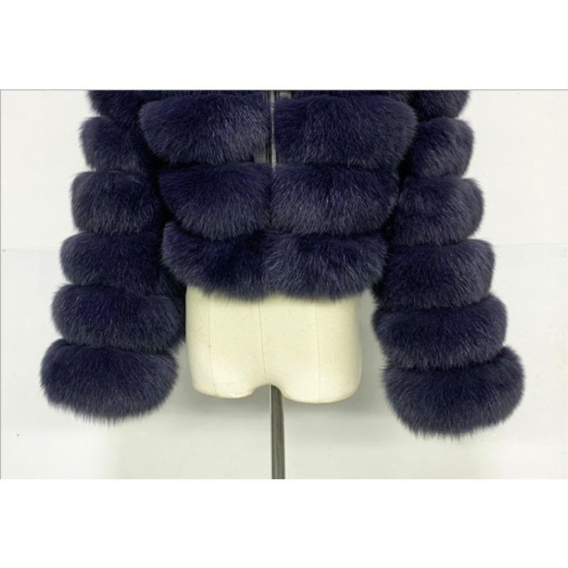 Fur Autumn and Winter New Imitation Fur Warm Hooded Fur Coat Women