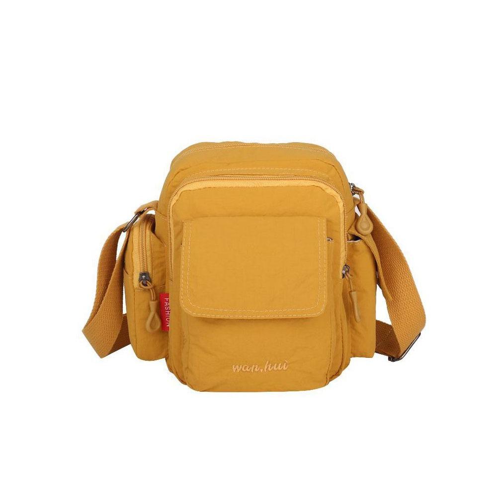Borsa Messenger Leggera Scomparti Multipli Tracolla Regolabile Zainetto Laterale Borsa per Telefono in Nylon Adatta Sia per Uomini che per Donne