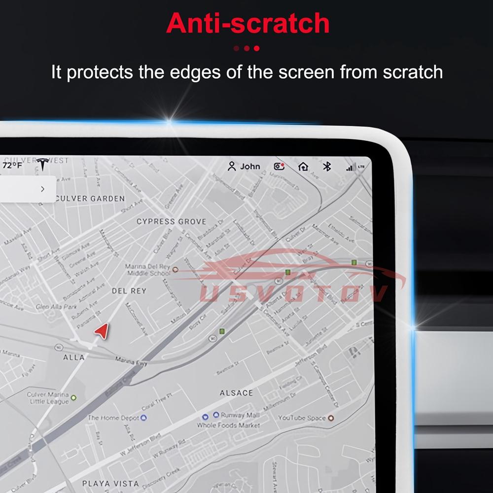 Skyddslist Ram för Tesla Model 3 Y Juniper Skärmkant Ram Backspegelkåpa Mittkonsol Skyddstillbehör