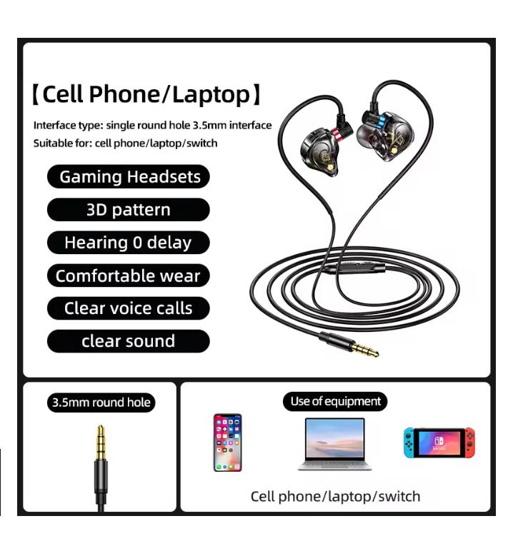 

НОВЫЕ игровые наушники с объемным звуком 8D Type C и 3,5 мм проводные внутриканальные наушники-вкладыши для спорта, геймерская гарнитура для Samsung с HD микрофоном