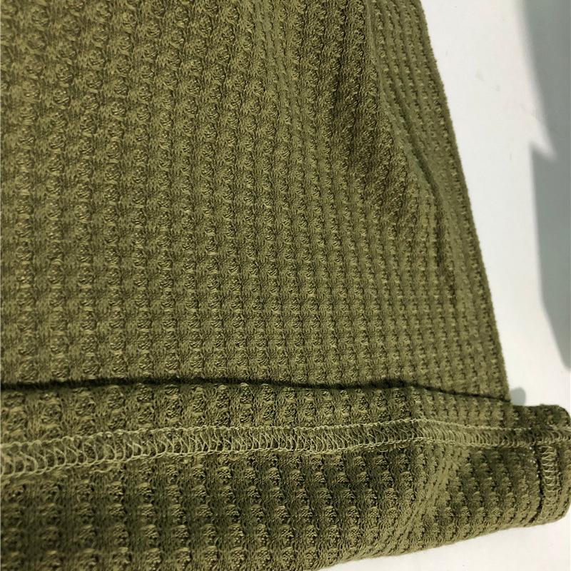 Damenmode-Heimkleidung, Waffelstrick-Trägeroberteil, Hose, Robe, Pyjama, dreiteiliger Anzug