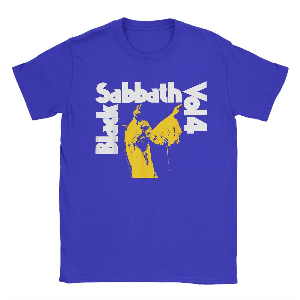 Black Sabbath Vol 4 T-Shirt Summer Heavy Metal Rock Band Awesome T-Shirts 100% Cotton Tee Shirt Short Sleeve Casual Tees