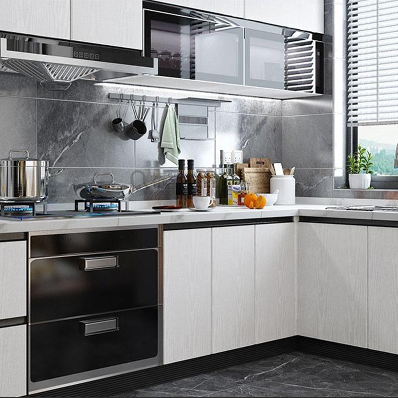 45cm White Wood Grain PVC Wall Sticker Waterproof Kitchen Wardrobe Furniture Decoration Wallpaper Table Cabinet Self-adhesive