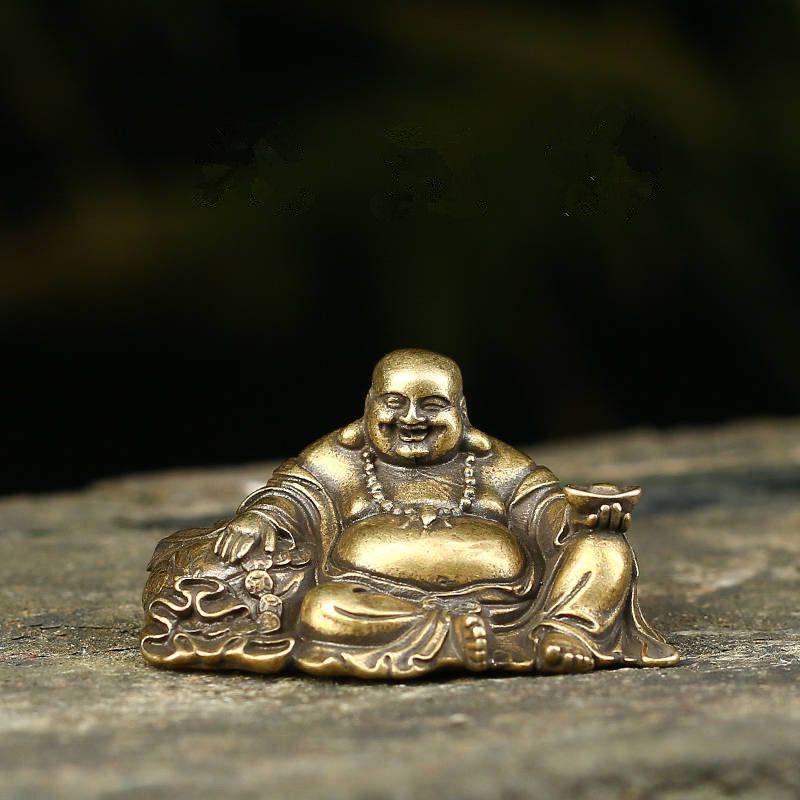 Mini Shakyamuni Buddha Guanyin Pendant - Solid Brass Buddha Statue Ornament