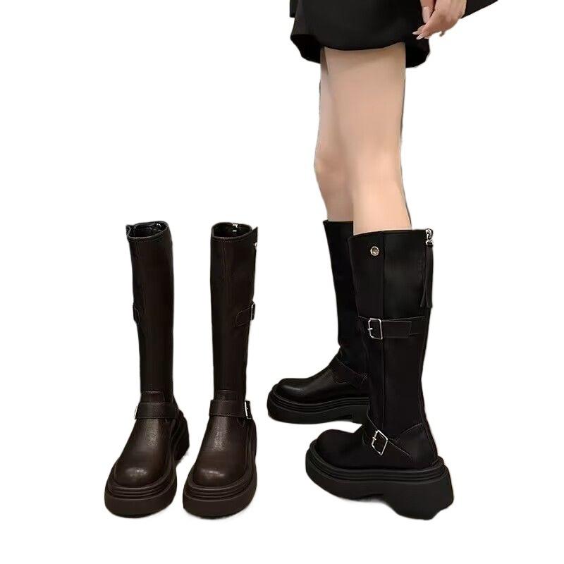 Maillard boots women's summer 2025 new handsome fashion versatile fried street heightening thick-soled thin boots