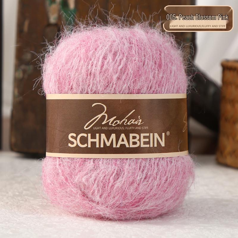 Garnset aus langhaarigem Alpaka-Mohair zum Handstricken von Puppen, Schals und Mützen