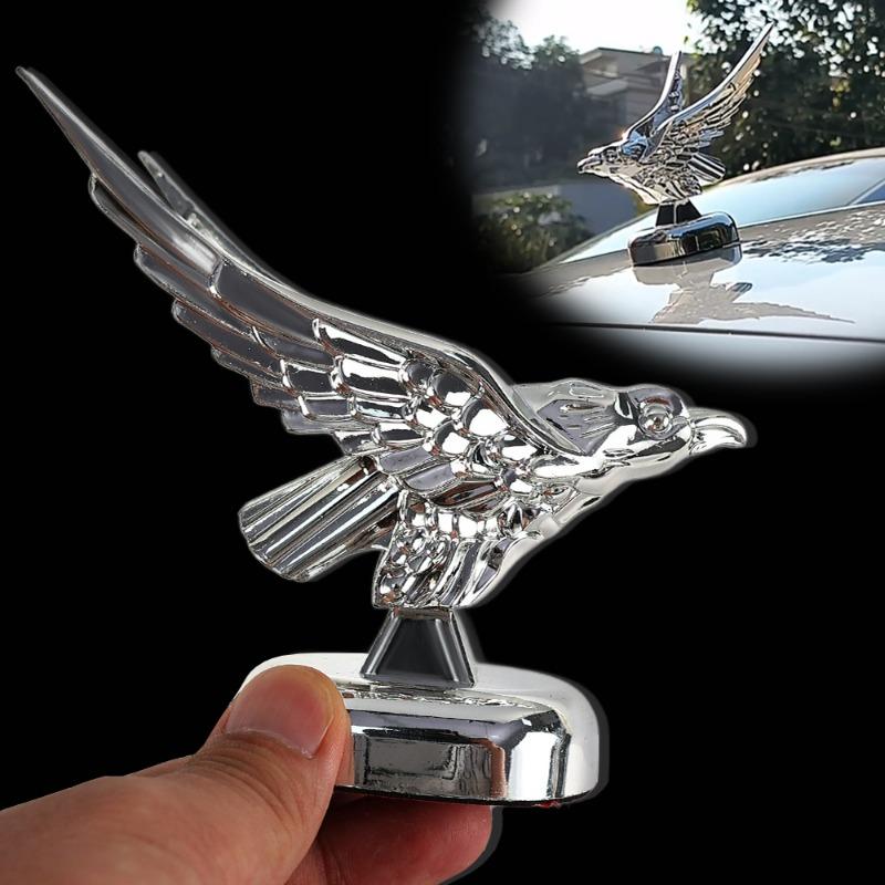 Car Front Hood Eagle Ornaments 3D Stereoscopic Spreading Wings Eagle Decoration Automatic Dashboard Modification Accessories
