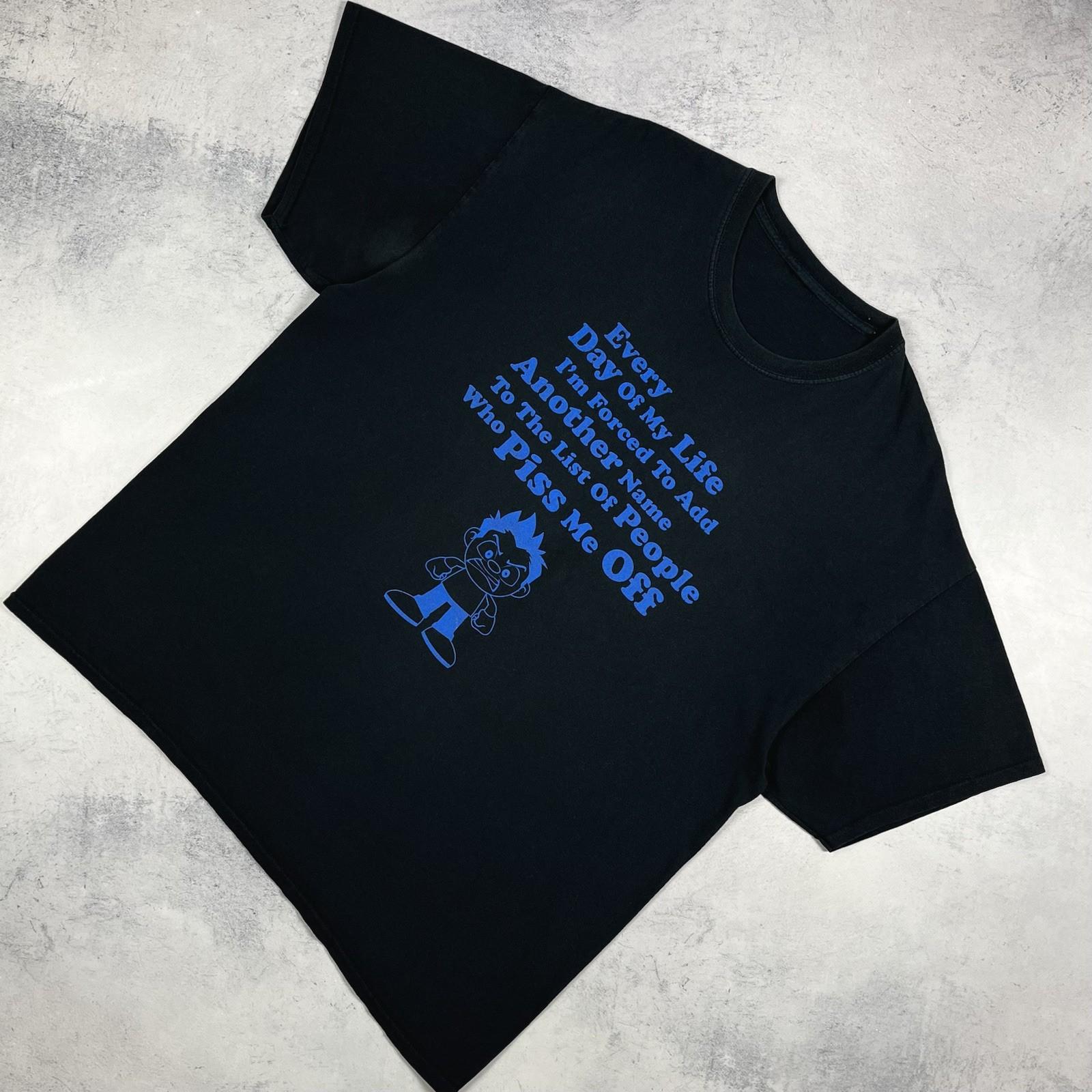 Vintage Calvin And Hobbes “Who Piss Me Off?” Funny Comics T Shirt 2000’s Size XL Unisex T-Shirt S