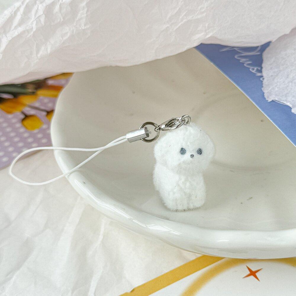 Cute Flocking Animals Are Angry, Little Rabbit Keychain Flocking Car Pendant, Mobile Phone Chain, Bag Pendant for Friends
