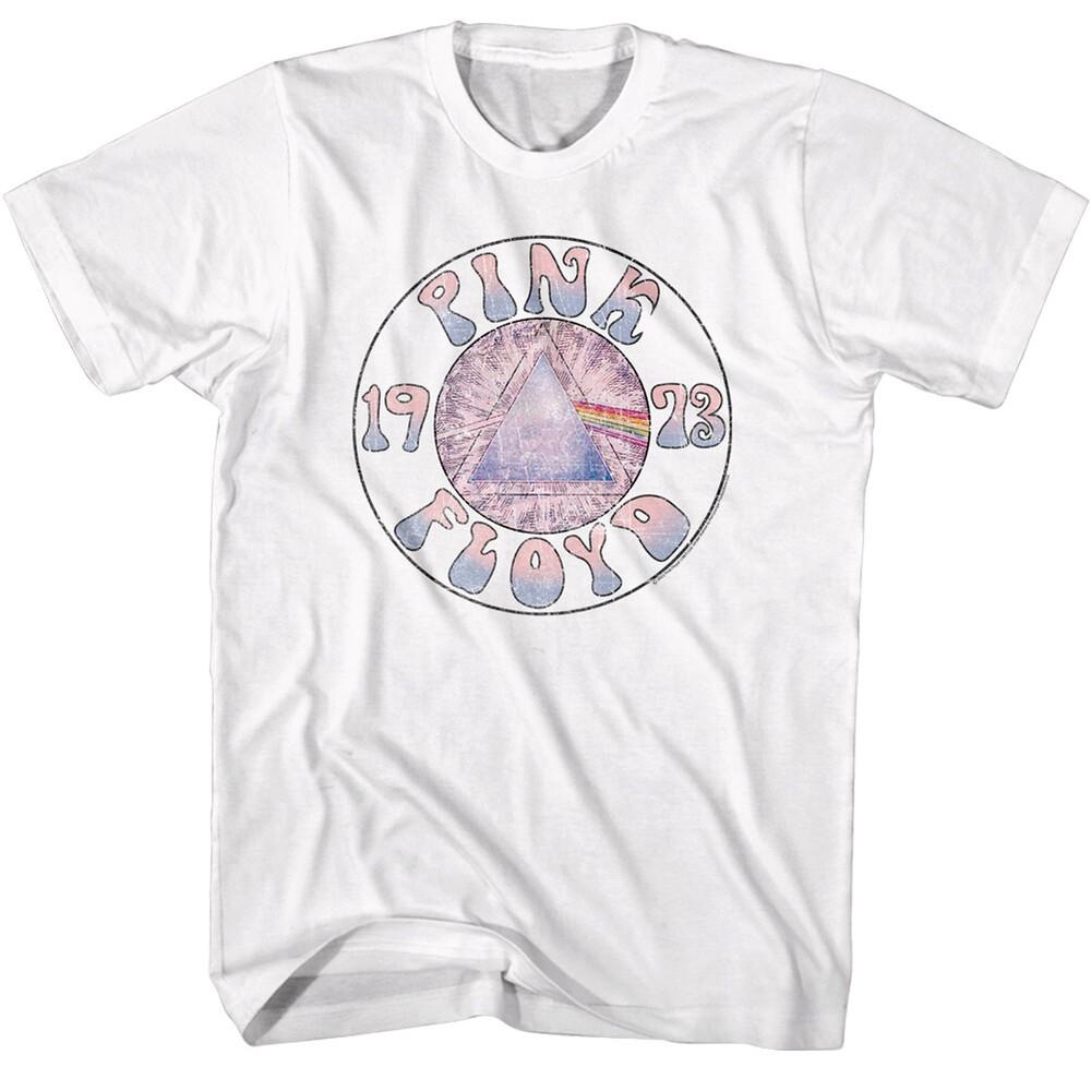 Pink Floyd Pastel Prism Eyeball Men's T Shirt DSOTM 1973 Rock Band Concert Tour