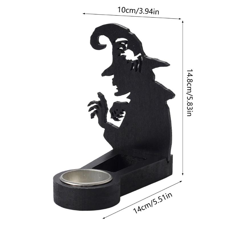 Funny Shadows Stand Wrought Iron Halloween Table Candlestick Decoration Home Ornament Candlelights Dinner Candle Holder