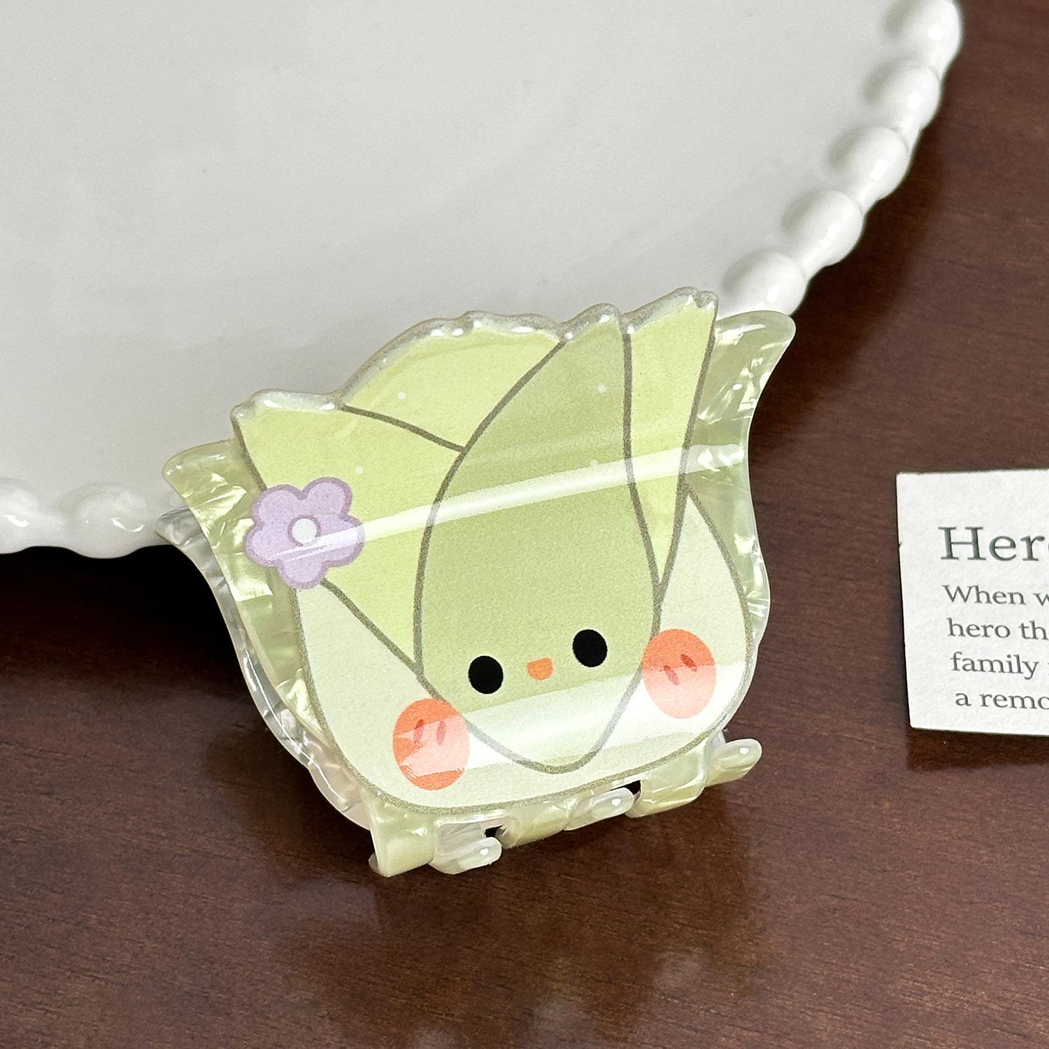 

Fruit Cute Charming And Vegetable Hair Accessories Delightful Handmade Acrylic Clips Claw Cabbage6.2cm