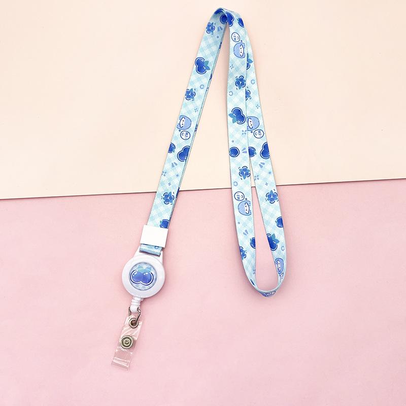 Cartoon Teleskopische Leichtziehbare Schnalle Lanyard Studenten Anti-Verlust Kartenhalter Halsband Langes Seil Arbeits Namensschild Namensschild Lanyard