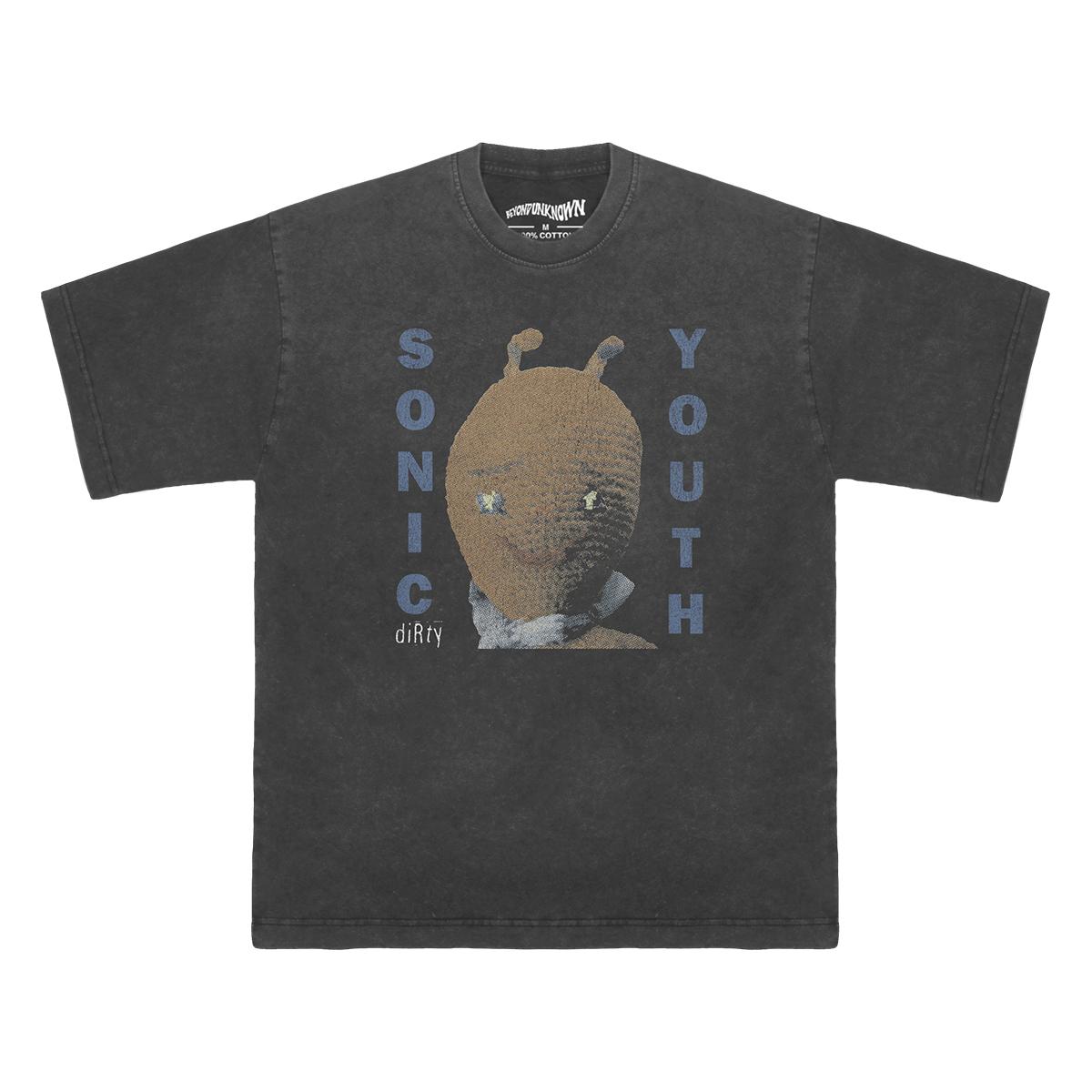 

Sonic Youth TShirt Dirty Experimental Grunge Bauhaus Pixies Washed Retro Mens Clothing Short Sleeve Printed Loose Top Shirts S