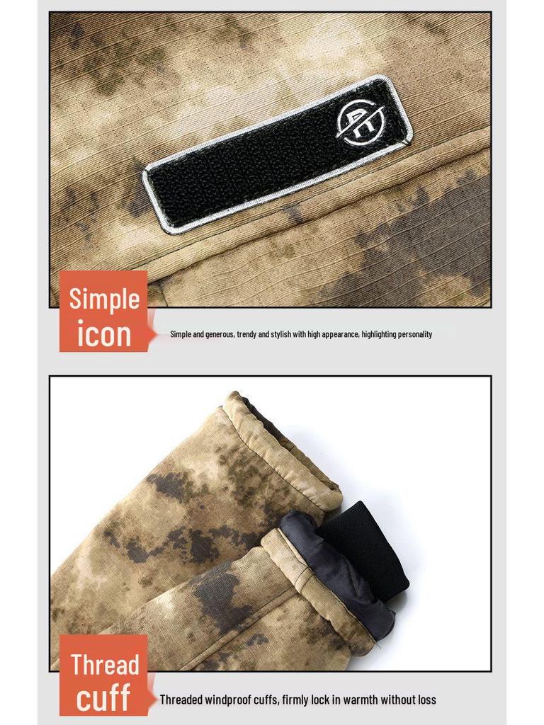 Men's Winter Camouflage Cotton Overcoat - Warm, Windproof, & Waterproof Cold-Storage Workwear