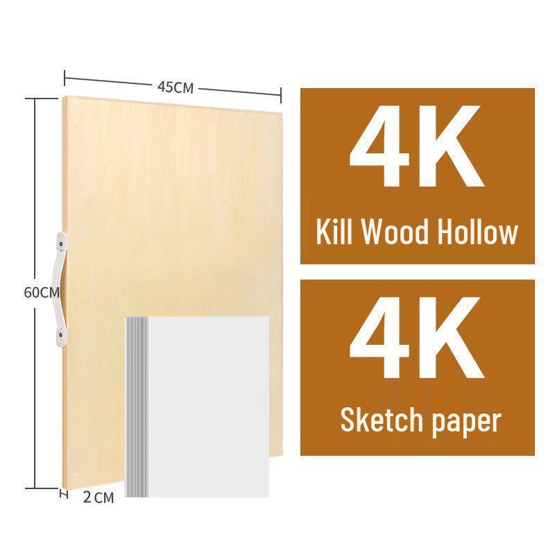Art Student Drawing & Sketching Set: Solid Wood Folding Easel with Child's Board