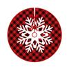 Tree Christmas Skirt Red Plaid Santa Elk Carpet Mat Cover Home Decoration Xmas