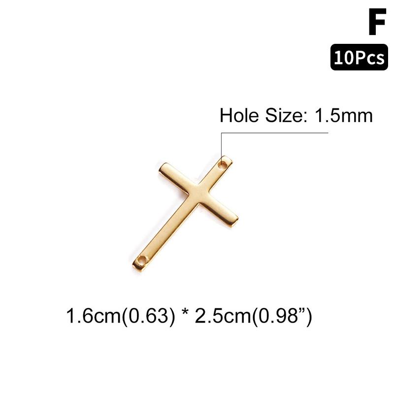10Pcs/lot Stainless Steel Cross Charms Pendant Religious Jewelry Making DIY Charms Handmade Crafts