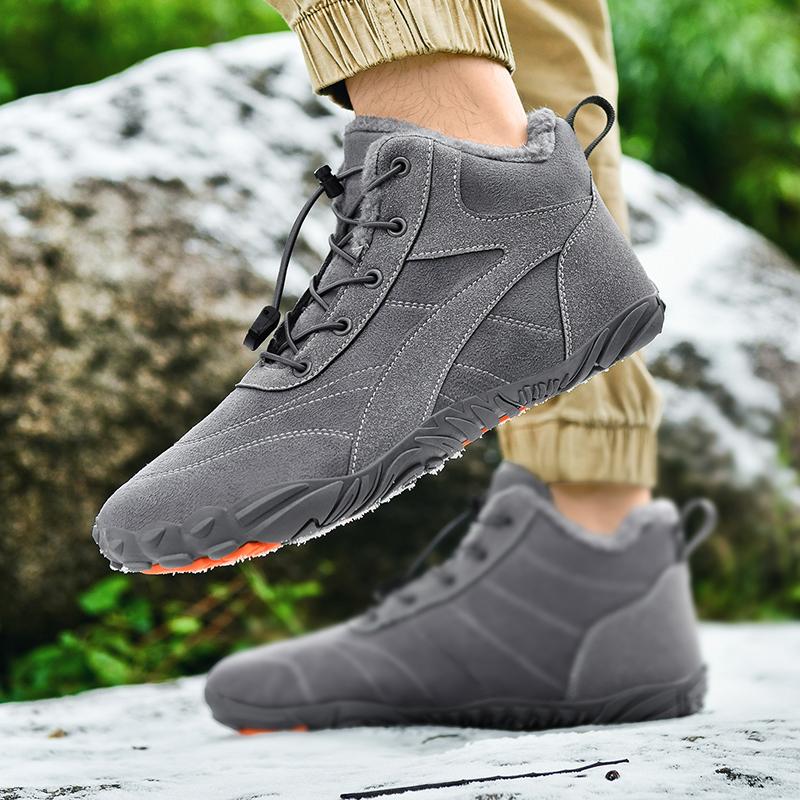 Warm Plush Couple Snow Boots Winter Men's Ankle Boots Outdoor Non-slip Men Work Boots Fashion Winter Sneakers Big Size 36-48