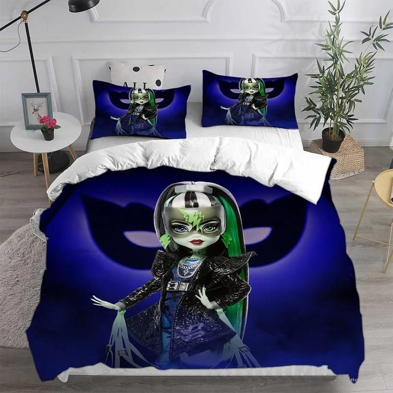 Exquisite 3D Monster Cartoon High Wallpaper Digital Printing Bedding Set Duvet Cover Comforter Bed Boys Girls Gift