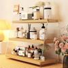 Rubber Wood 3-Tier Cup & Tea Set Storage Rack