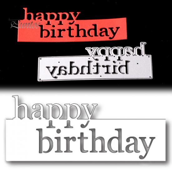 Happy Birthday Letter Cutting Dies DIY Scrapbooking Decor Embossing Stencil