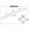 1 Pc T-Slot Track 300-600mm Aluminium Alloy For Woodworking
