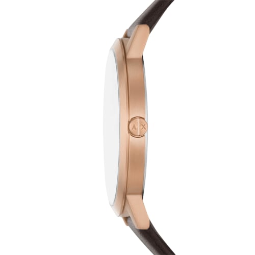 Armani Exchange Analog Men's Watch, Brown, Strap