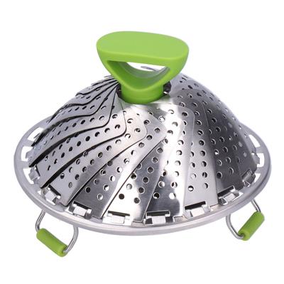 Steamer Stainless Steel Vegetable Drain Rack Folding Steamer Cookware for Steaming Food