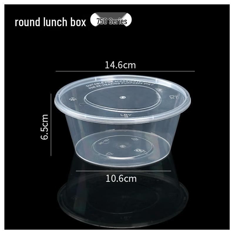 Zebian Disposable Thickened Plastic Meal Boxes