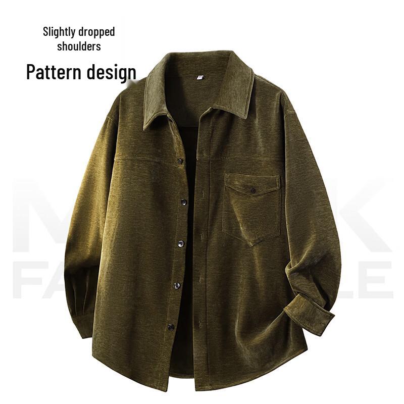 JEEP Men's Vintage Casual Loose Fit Long Sleeve Shirt