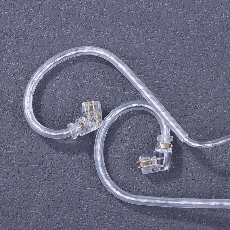3.5Mm 2Pin In Ear Wired Earphones Kz Silver Plated Kz Earphones Cables Upgrade Cable With Microphone Kz Headphones Wire