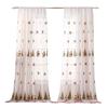 Christmas Santa Claus Embroidered Curtain American Style Festive Atmosphere Decor Sheer Pole Curtain for Living Room Bedroom