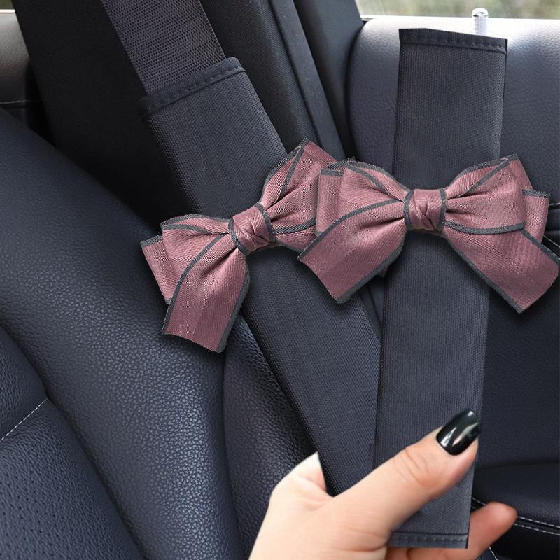 Protectoare de umăr pentru centura de siguranță auto de vară cu desene animate - Decor drăguț pentru interiorul mașinii pentru femei, Pereche