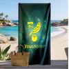 Norwich City Gepersonaliseerde Bedrukte Strandlaken Voetbal Logo Steun Aangepaste Naam Tekst Absorberende Handdoek Voor Sport Reizen Speciaal Cadeau