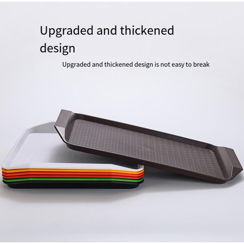 1PC Nordic PP Pallet Plastic Tray Food Bread Pan Green Rectangular Storage Household Kitchen Supplies Hotel Service Tray Dessert