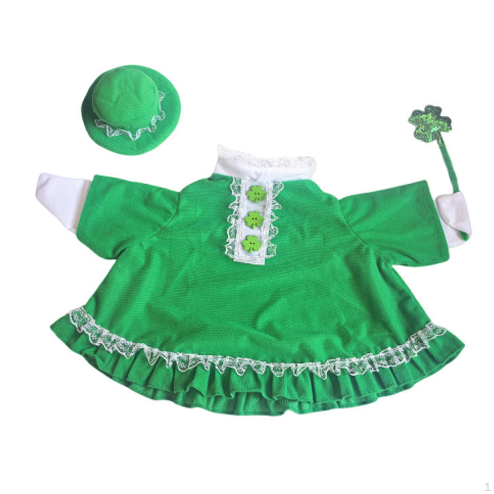 

ST. Patrick s Day Goose Outfit Porch Costume Cute with Hat Clothing Dress Clothes for Lawn