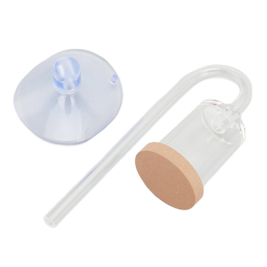 Aquarium CO2 Diffuser Slim Fish Tank Glass CO2 Refiner with Suction Cup for CO2 Glass Aquarium