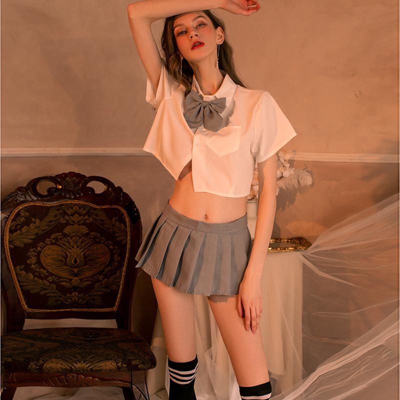 Sexy lingerie student dress sexy jk uniform seduction hot pleated skirt cosplay suit