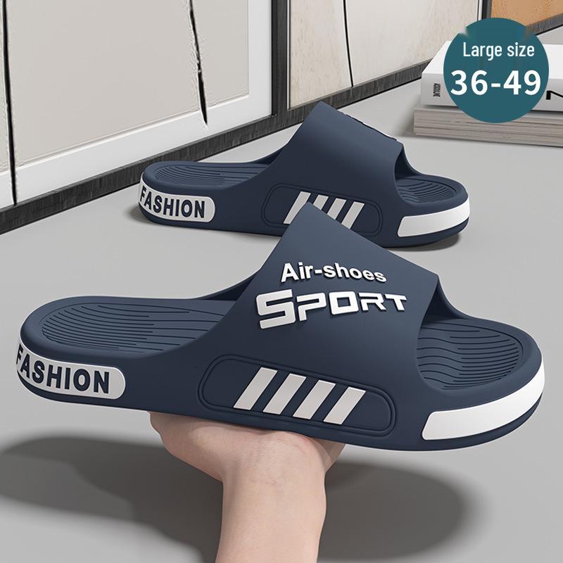 2025 New Style Plus Size Men's Outdoor Sport Slippers - Wear-Resistant, Non-Slip, Thick Sole for Home or Summer Use.