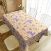 Vintage Floral & Grid Pattern Polyester Tablecloth - Decorative Table Cover for Dining Table, Stylish Home Party Decoration