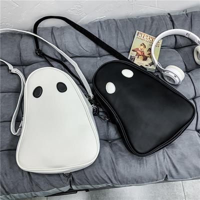 Vintage Funny Devil Ghost Chest Bag Fashion Women PU Leather Shoulder Crossbody Bag Zip Purses and Handbags KTB
