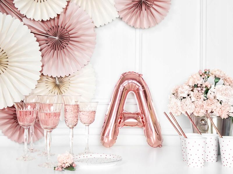 Foil Balloon Letter "A", 35Cm, Rose Gold 1Pc.