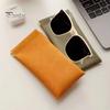 2 Pcs Sunglasses Pouch Soft Auto-Closing Stylish Case Faux Leather Anti-Scratch Lining Compact Glasses Bag Microfiber Screen Cleaning Bag