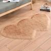 Simple Faux Wool Irregular Bedside Rug for Bedroom and Living Room