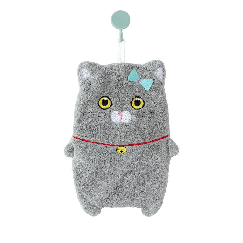 

Полотенце для рук, милое полотенце для рук для детей, полотенце для ванной, носовой платок для кухни и тряпка для вытирания рук. серый